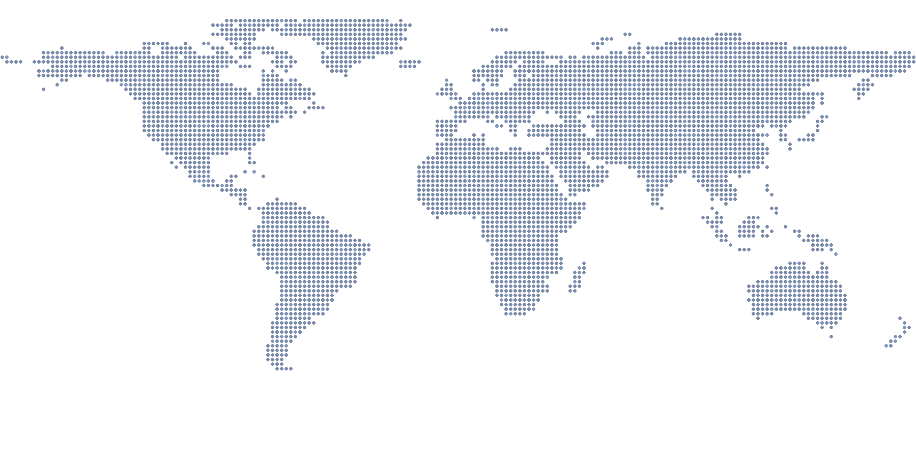 全球服务地区分布点阵地图
